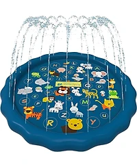 Gnuadz Splash Pad Sprinkler Pool Learning Water Toys Outdoor Play Mat