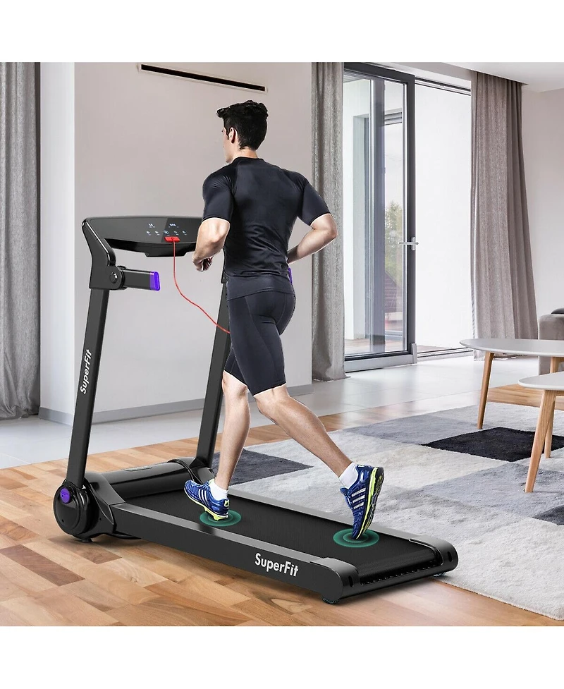 Foldable Electric Treadmill with Bluetooth Speaker