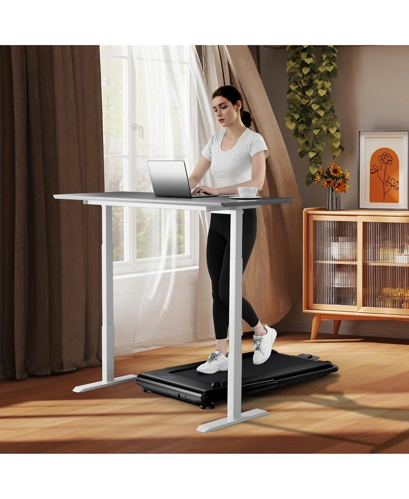 Folding Treadmill 3 in 1 App Remote Control Speakers Black