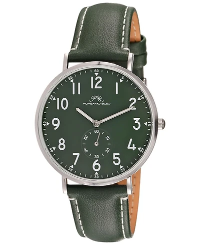 Porsamo Bleu Men's Rowan Genuine Leather Band Watch 1471EROL