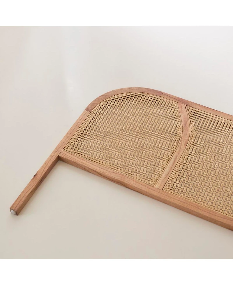 Billie headboard in rattan canework and solid mindi 200cm