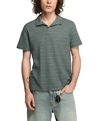 Lucky Brand Men's Jacquard Striped Polo Shirt