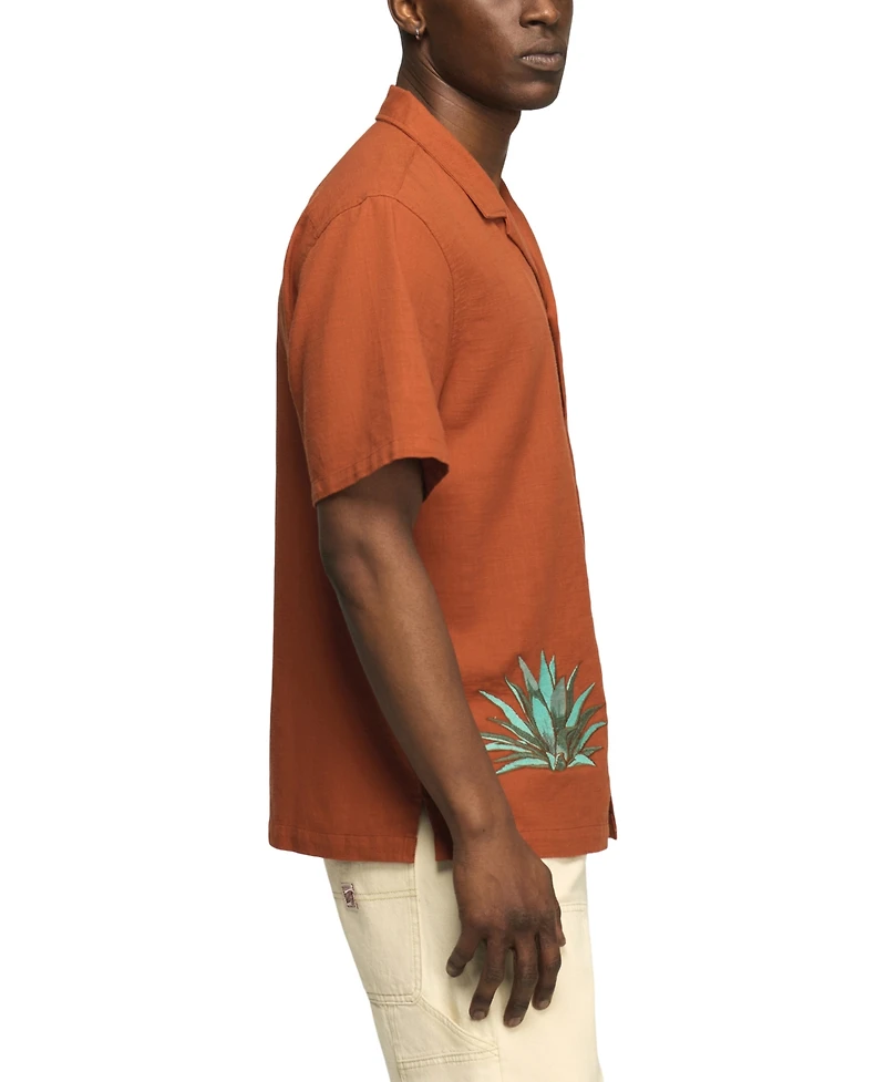 Lucky Brand Men's Embroidered Tequila Time Short-Sleeve Shirt