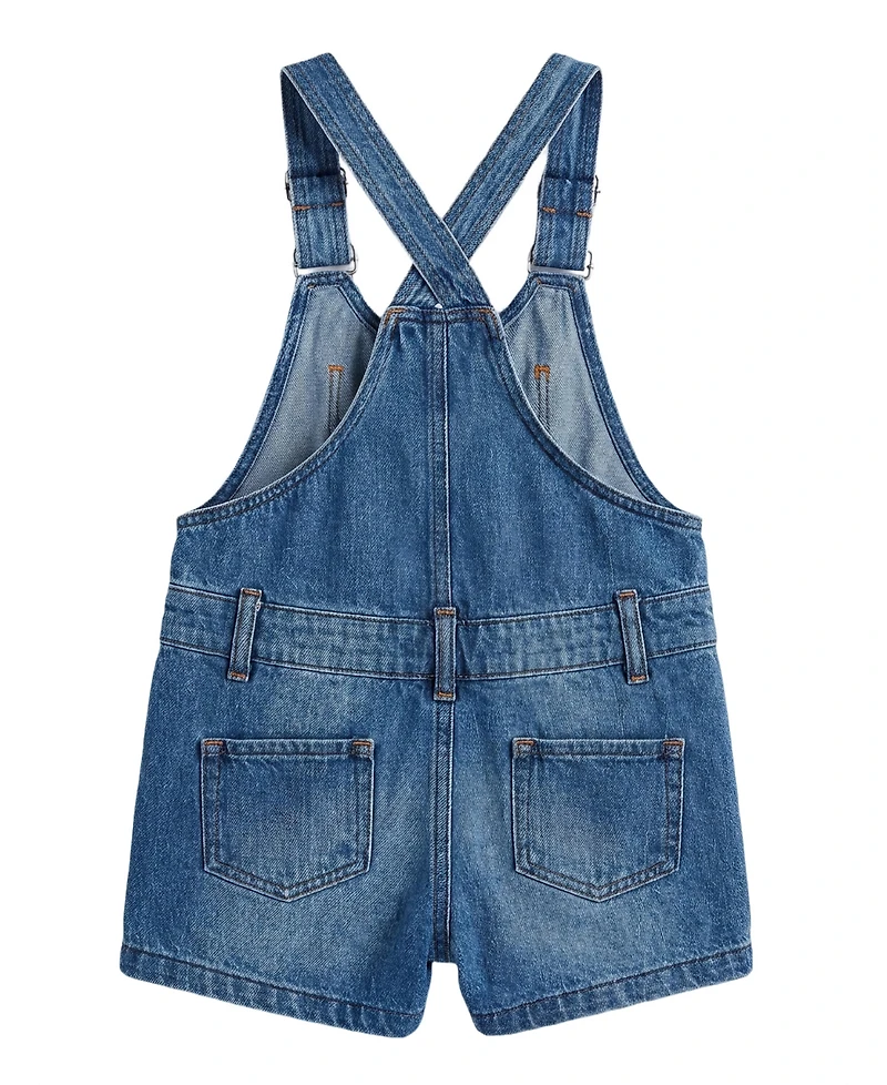 Disney Girls' 2T–6X Denim Shortall and T-Shirt, 2-Piece set
