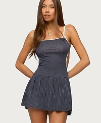 Edikted Women's Polka Dot Cutout Backless Mini Dress
