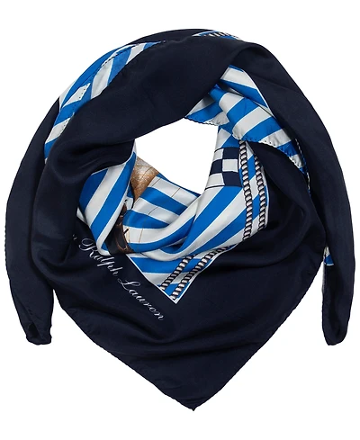 Lauren Ralph Lauren Striped Nautical Flag Square Scarf