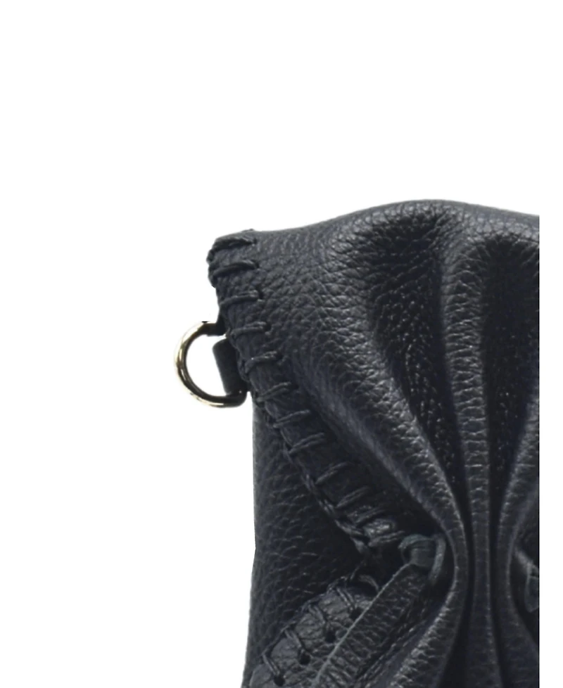 Carlos Falchi Cell Phone Butterly To Grain Leather Bag