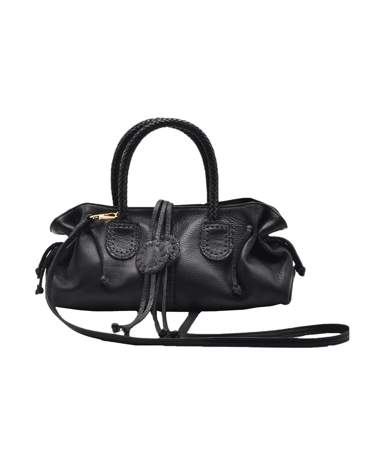 Carlos Falchi Mini Satchel Leather Bag