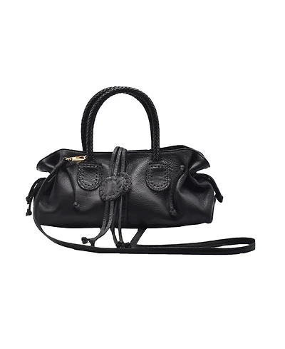 Carlos Falchi Mini Satchel Leather Bag