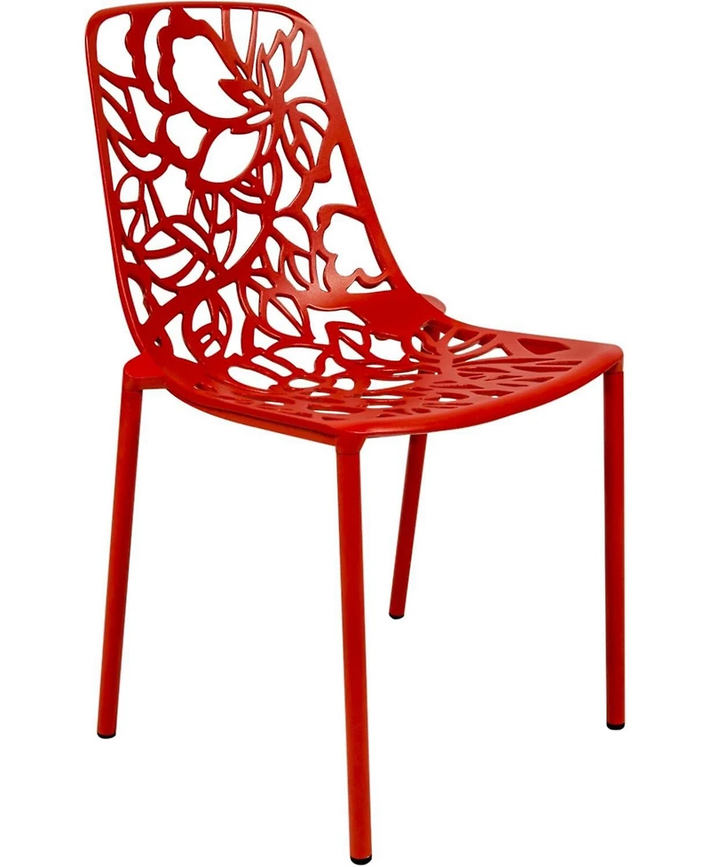 LeisureMod Modern Devon Aluminum Chair, Set of 4