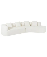 Streamdale Furniture Modern Curved Sectional Sofa with Pillows