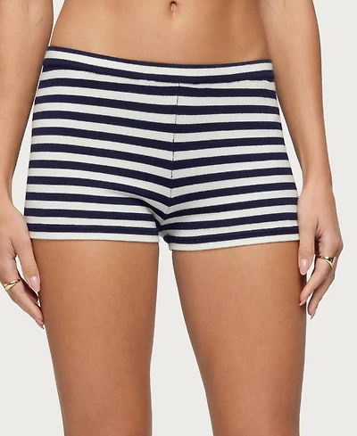 Edikted Women's Irena Striped Knit Shorts