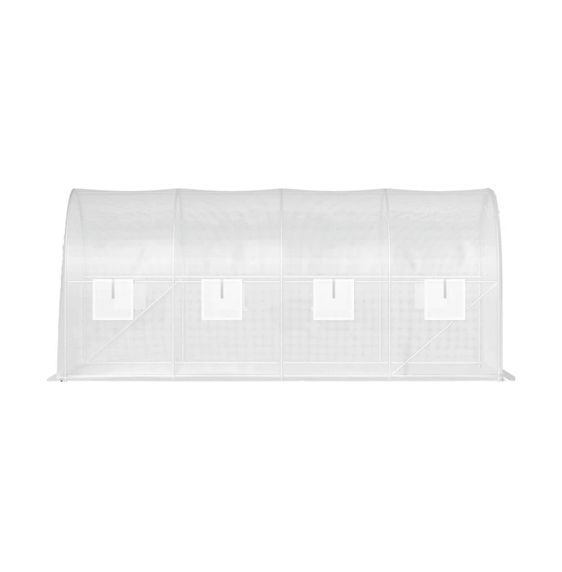 Sugift 15 x 6.5 x 7 ft Walk in Tunnel Greenhouse Galvanized Steel Frame 8 Roll Up Windows