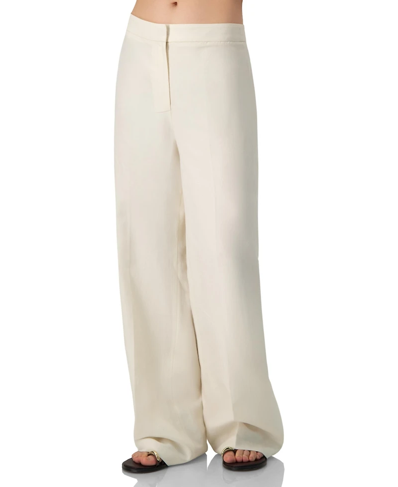Ivonne Women's Linen Straight-Leg Pants