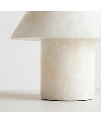 Brightech Alora Solid Alabaster Led Table Lamp with Empire Shade