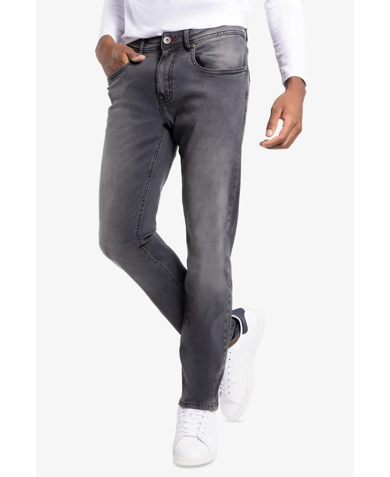 Raw X Men's Slim Fit Rip And Repair Jeans Neon Trims