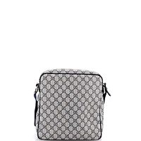 Pre-Owned Gucci Medium Front Zip Messenger Gg Coated Canvas