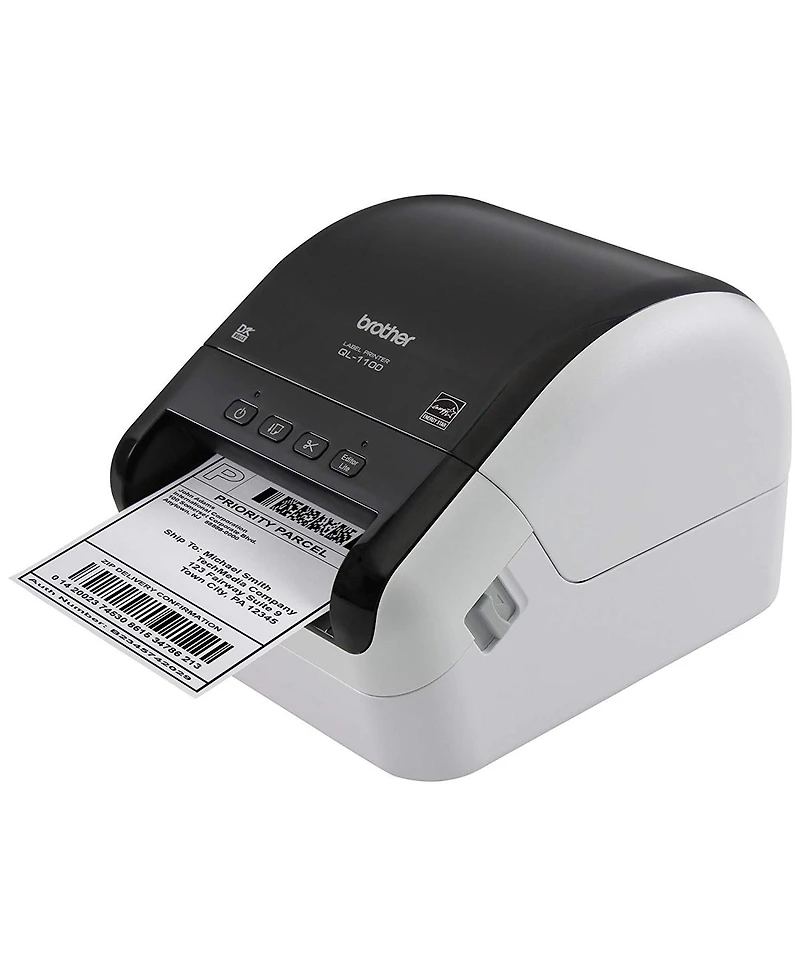 Brother QL1100 Wide Format Professional Label Printer, 4.09" Label Width, 69 Labels Per Min Print Speed, 300x300 dpi Resolution