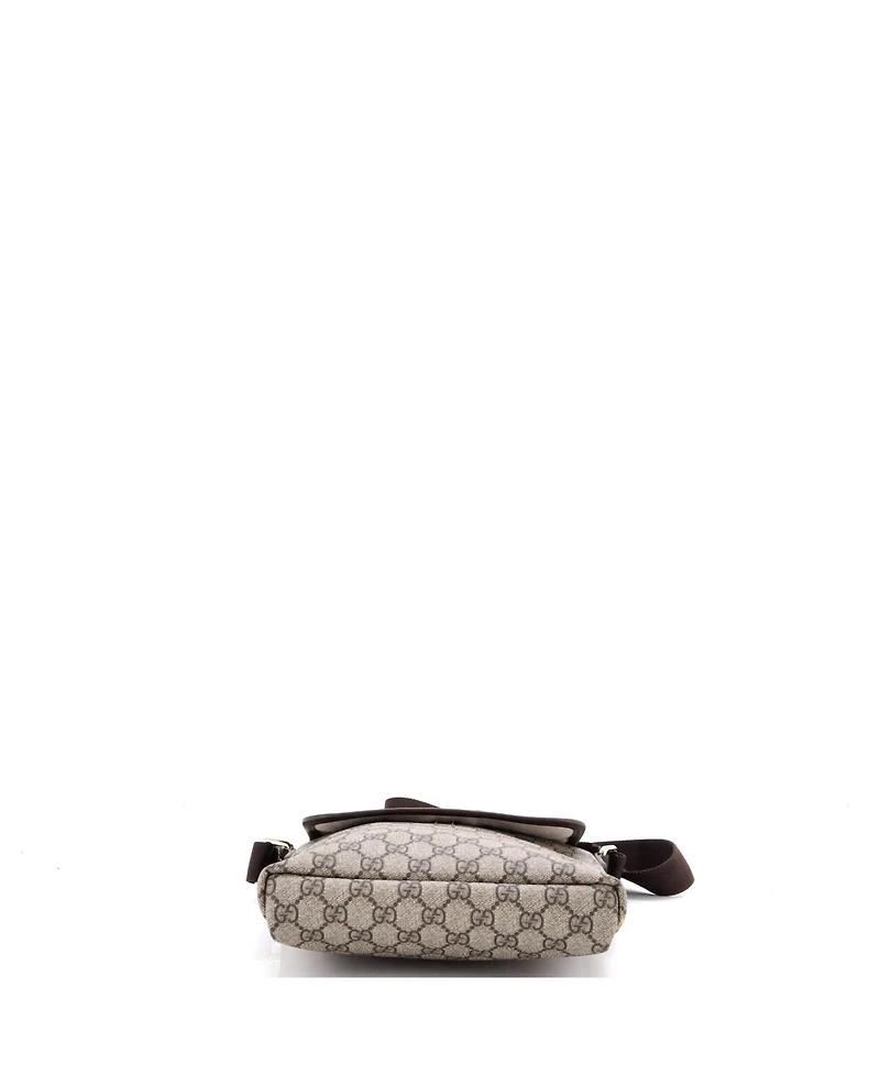 Pre-Owned Gucci Small Flap Messenger Gg Coated Canvas