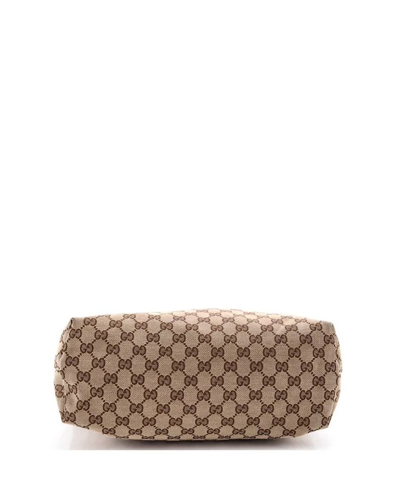 Pre-Owned Gucci Medium Front Pocket Web Messenger Gg Canvas