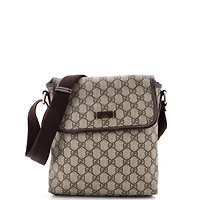 Pre-Owned Gucci Small Flap Messenger Gg Coated Canvas