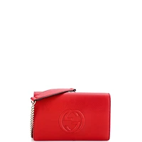 Pre-Owned Gucci Soho Wallet on Chain Leather