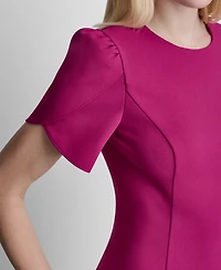 Dkny Women's Tulip Sleeve Fit and Flare Dress