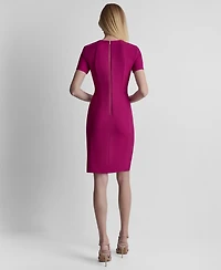 Dkny Women's Short-Sleeve Crewneck Dress