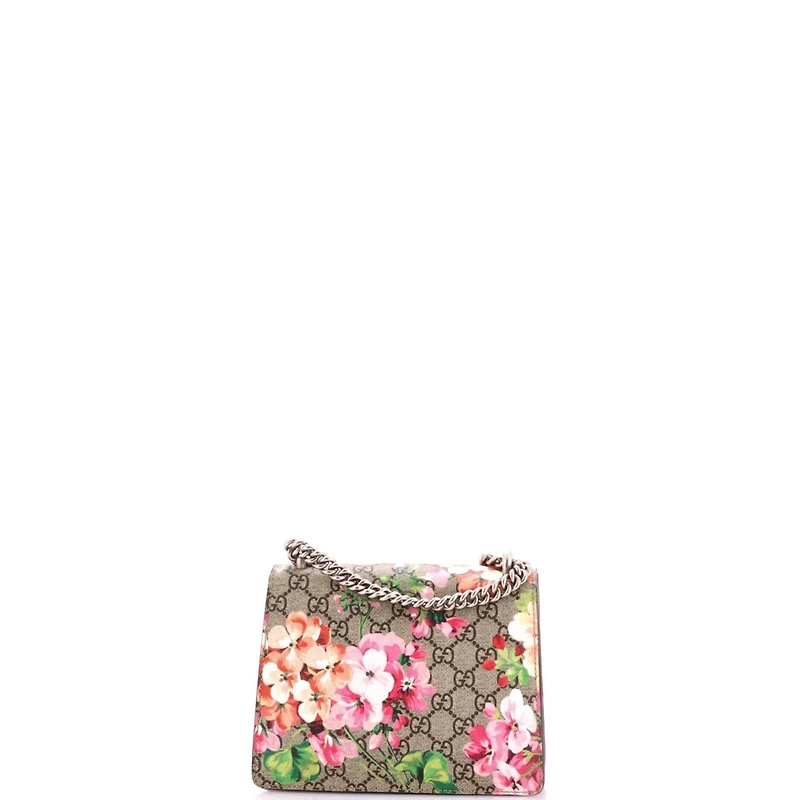 Pre-Owned Gucci Mini Dionysus Bag Blooms Print Gg Coated Canvas
