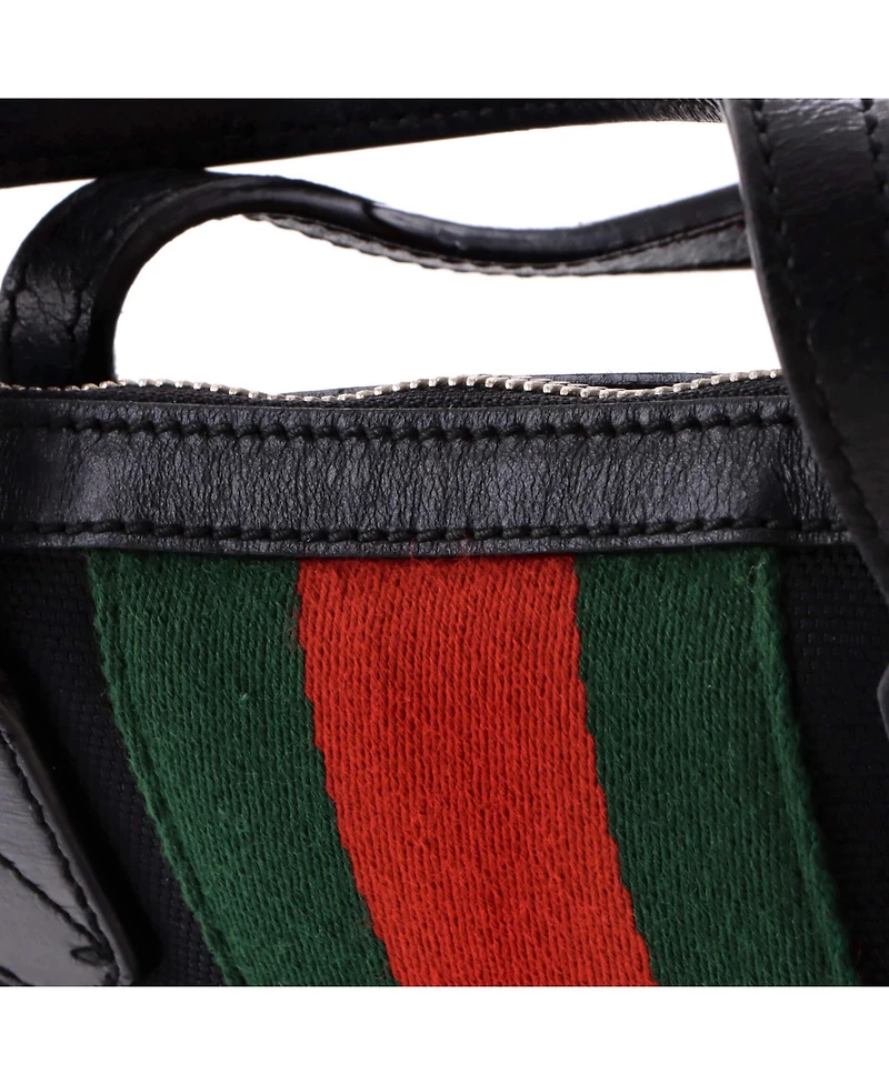 Pre-Owned Gucci Medium Web Zip Tote Techno Canvas