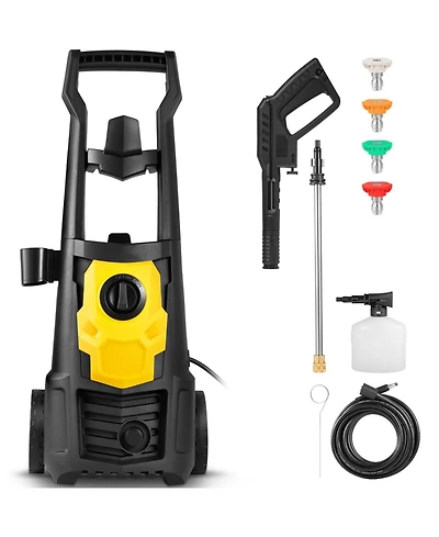 Mecale Electric Pressure Washer, 2000 Psi, 1.76 Gpm, 30 ft Hose, 5 Quick-Connect Nozzles, Foam Cannon, Etl Listed