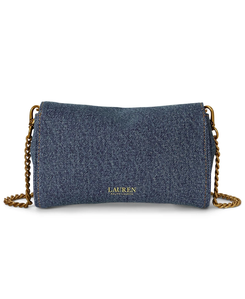 Lauren Ralph Lauren Tanner Denim Mini Crossbody Handbag