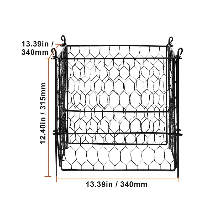 Sugift 4 Pack 13.4 inches Chicken Wire Plant Protector Cages with Ground Stakes