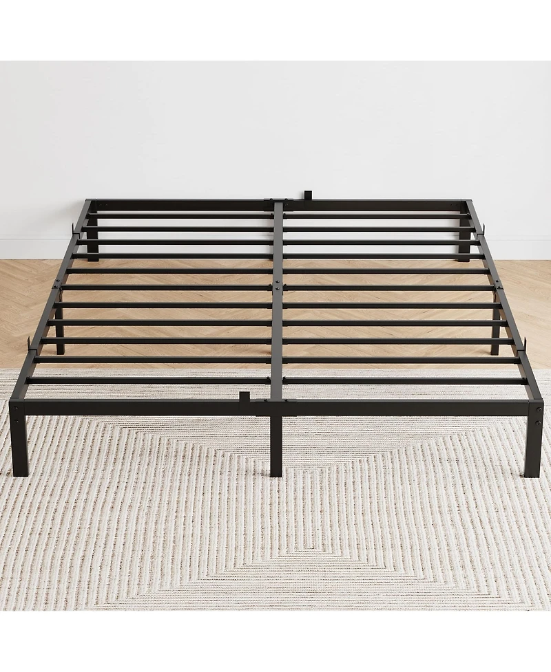 Homfan Metal Platform Bed Frame with Steel Slats