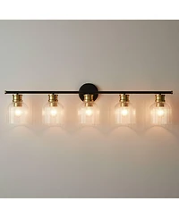 Stiffel Lana 40" Wide and Warm Brass 5-Light Bath Light