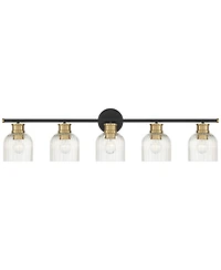Stiffel Lana 40" Wide and Warm Brass 5-Light Bath Light