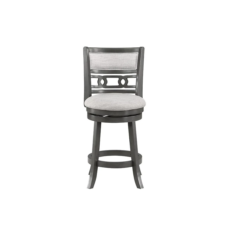 New Classic Furniture Gia 24" Solid Wood Swivel Counter Stool with Fabric Seat