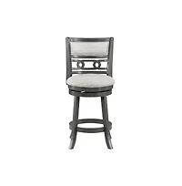 New Classic Furniture Gia 24" Solid Wood Swivel Counter Stool with Fabric Seat