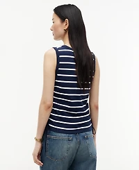 Tommy Hilfiger Women's Tie-Detail Sleeveless Cotton Top