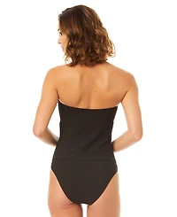 CeCe Women's Strapless Bandeau Neck Bow Tankini Top