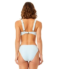 CeCe Women's V-Neck Adjustable Straps Knot Bikini Top