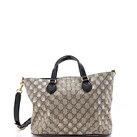 Pre-Owned Gucci Small Convertible Soft Tote Printed Gg Coated Canvas