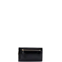 Pre-Owned Prada Mini Triangle Logo Envelope Chain Clutch Patent