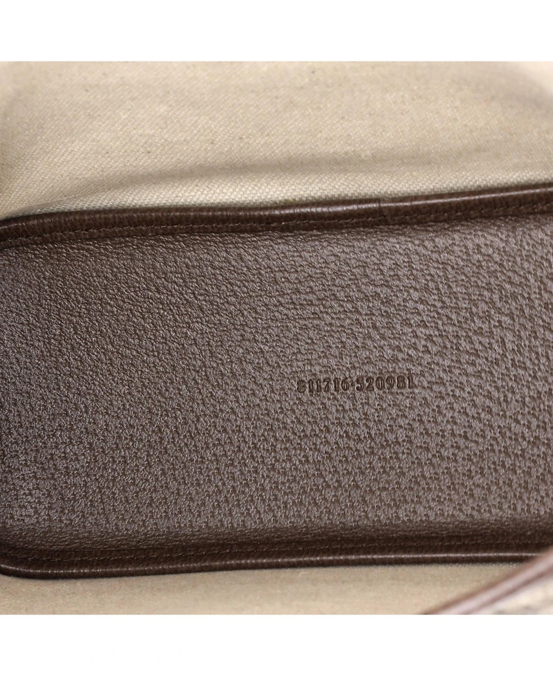 Pre-Owned Gucci Mini Ophidia Top Handle Shopping Tote Gg Coated Canvas and Leather