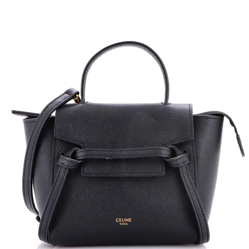 Pre-Owned Celine Pico Belt Bag Textured Leather