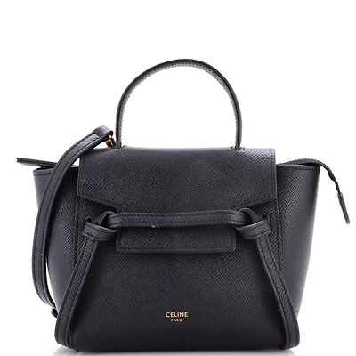 Pre-Owned Celine Pico Belt Bag Textured Leather