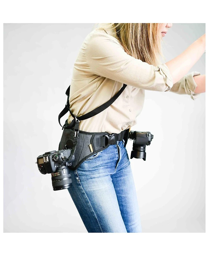 Cotton Carrier SlingBelt Carrying System with Tether for 1-Camera