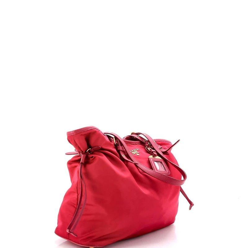 Pre-Owned Prada Medium Belted Tote Tessuto and Leather