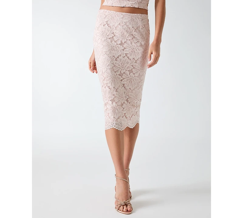 Guess Women's Katrina Midi Lace Pencil Skirt