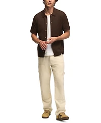 Lucky Brand Men's Intarsia Lace Short-Sleeve Sweater